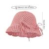 Women Summer Knitted Breathable Bucket Hat Sweet Bow Hollow Out Sun Protection Fishermen Cap Y2K Korean Girl Visors Hats