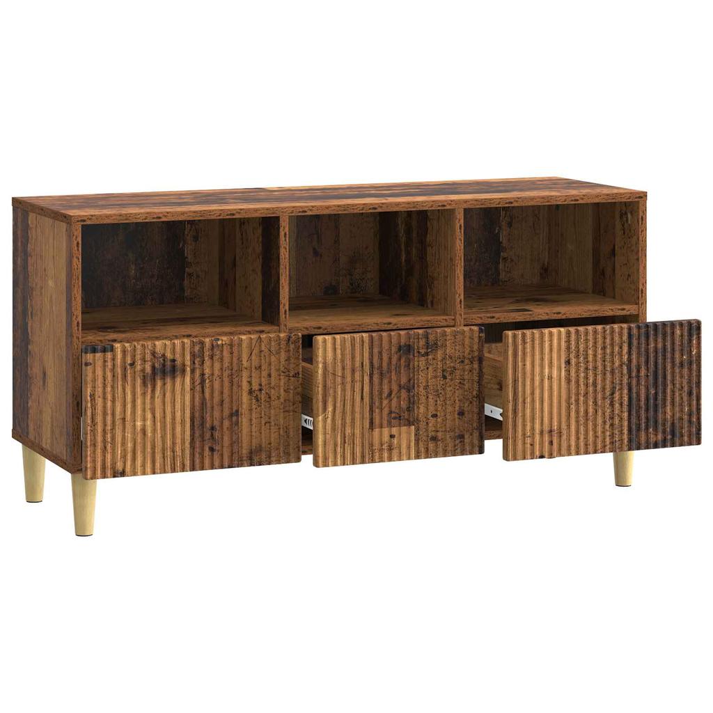 Vintage Style TV Stand Reclaimed Wood Look 102 x 34.5 x 50 cm Particleboard