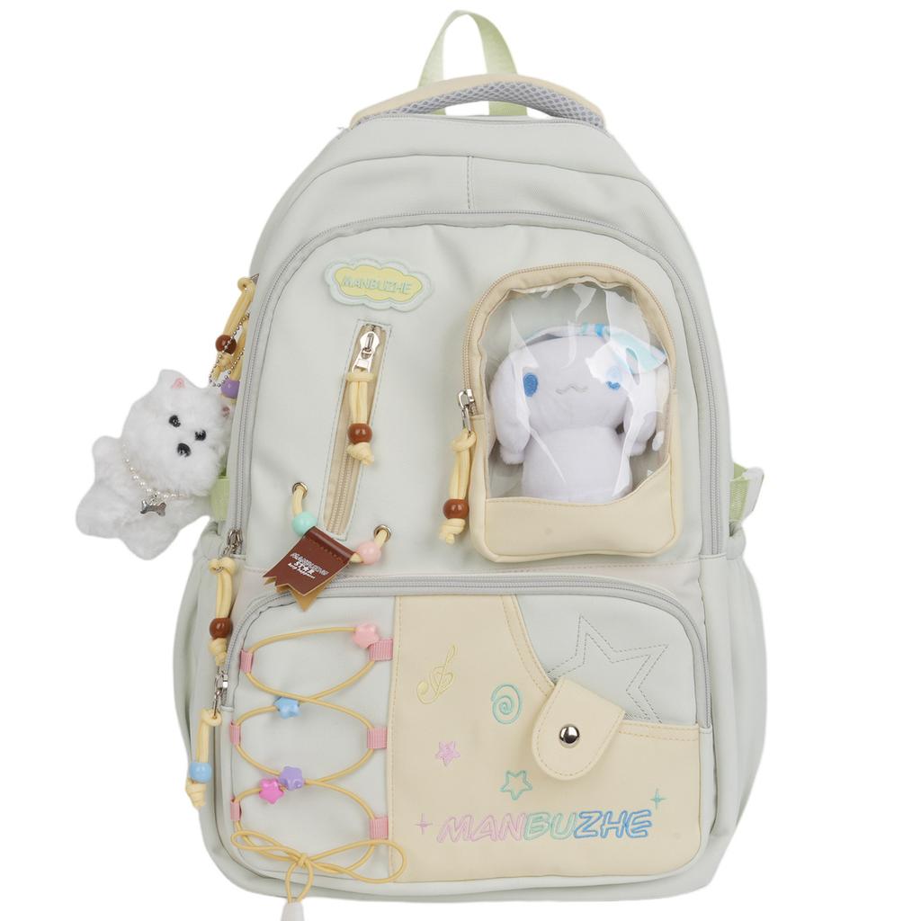 New junior high school student schoolbag large-capacity hanging trolley case wear-resistant and dirt-resistant college student casual backpack
