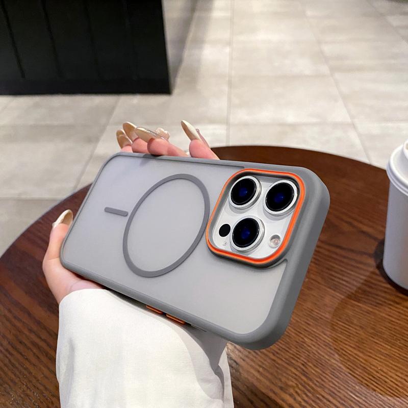 Transparente Matte Stoßfeste Kabellose Ladehülle Für iPhone 16 Pro Max 15 Pro 14 13 12 11 für Magsafe Magnetisch Stoßfest Hart PC Handyhülle
