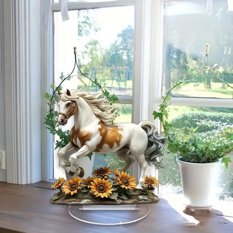 Das neue grenzüberschreitende weiße Pferd Acryl-Ornament ist als Heimdekoration geeignet