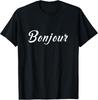 Bonjour Hi Französischer Spruch Grafikdesign T-Shirt