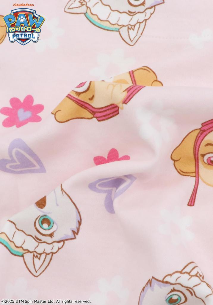 Kai-Tak Family Paw Patrol Kids' Baby Pajamas, Long Sleeves with Belly Warmer, Spring/Autumn, 80cm/90cm (80cm, Pink)