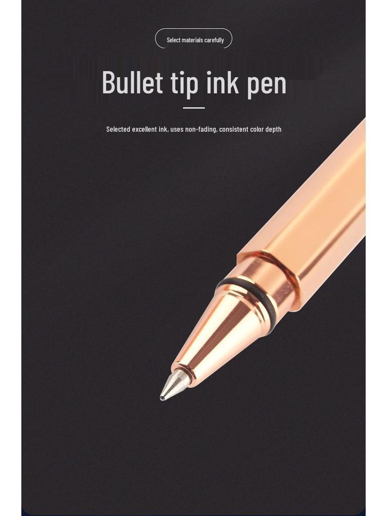 Hexagonal Retro Brass Ballpoint Pen - Office & Student Signing Pen