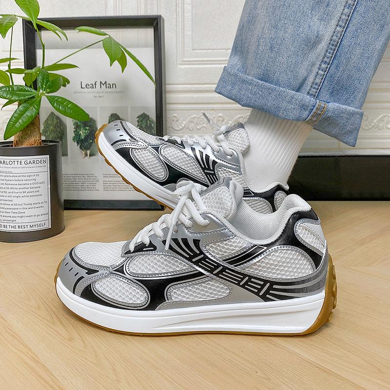 Harajuku ulzzang summer thick-soled mesh dad shoes breathable and lightweight sports shoes street photography retro casual shoes