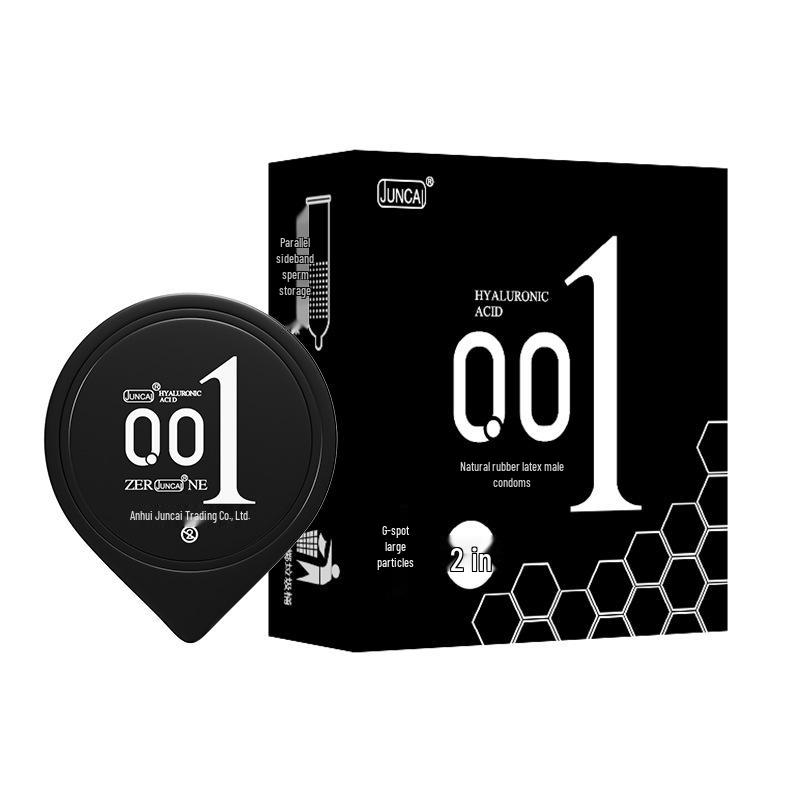 Juncai Ultra-Thin Hyaluronic Acid Ribbed Condoms Set for Adult Family Planning