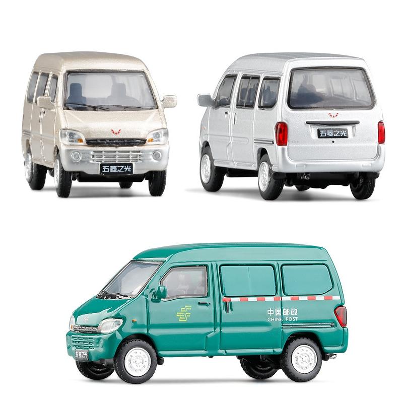 1/64 WULING Chevrolet N300 Move Van Miniature JKM 1:64 Diecast Metal Vehicle Bus Collection Free Wheels Gift For Boys Children