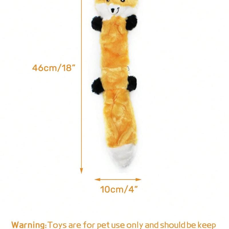 1pc Pet Plush Squeaky Toy, Raccoon & Squirrel Shaped Chew Toy, Durable Dog/Cat Teething And Biting Toy For Self-Play And Training