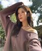 LETTER FROM MOON Jenk One-Shoulder Embroidered Sweatshirt (Purple)
