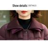 Warm Cotton Padded Jacket with Stylish Lapel for Middle-Aged and Elderly Women