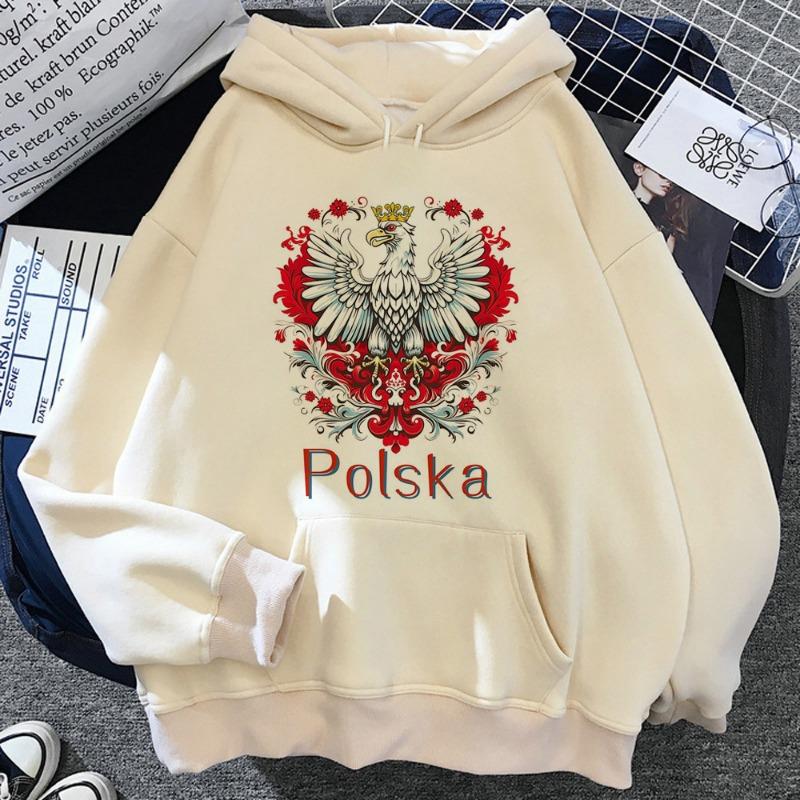 Polen Hoodie Muster moderner Stil Harajuku Manga jugendlich lustig Damen Trainingsanzüge Anime Manga trendig