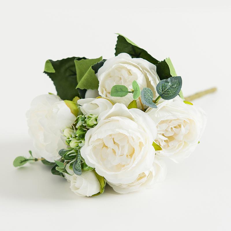 Artificial Flowers Silk Rose Outdoor UV Protection Wedding Party Bridal Bouquets Home Garden Room Yard Decorations Diy Gifts Box
