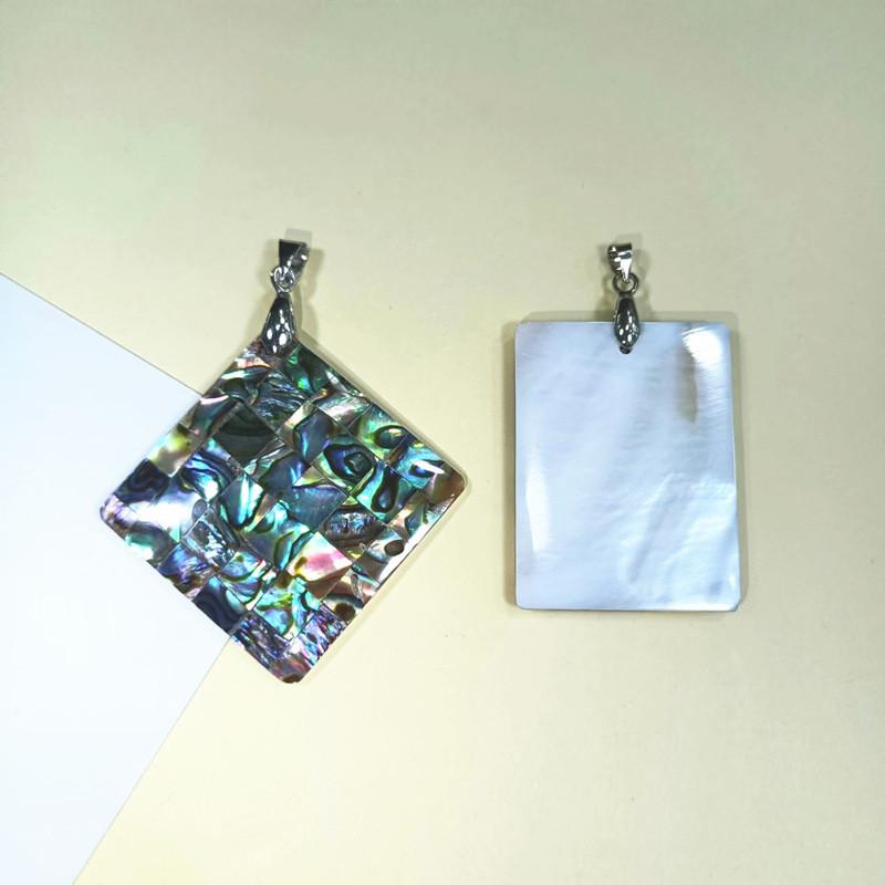 Shell Pendant Necklace With Geometric Shapes For Vintage Jewelry Lovers