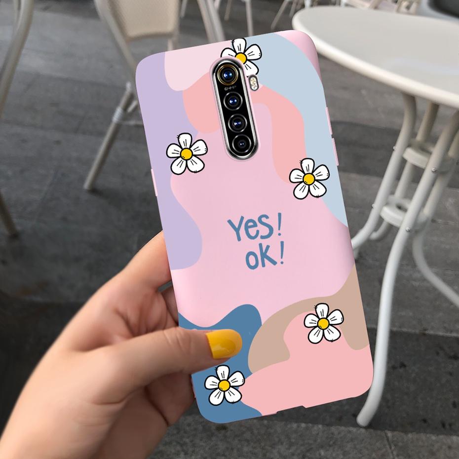 For Realme X2 Pro Phone Case Realme XT X2 Lovely Printing Candy Color Silicone Back Cover For RealmeX2 X 2 Pro XT Soft TPU Coque