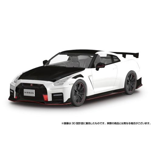 Aoshima Bunka Kyozai 1/24 Scale Rakupla Snap Car Series No.02-BW R35 NISSAN GT-R NISMO Special Edition 2022 Brilliant White Pearl Pre-Colored Plastic