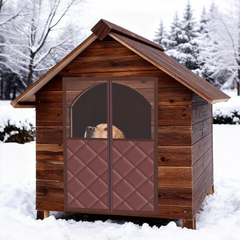 2025 Winddichtes & Isoliertes Outdoor Haustierhaus mit Wintertürvorhang - Regen- & Schneesicher