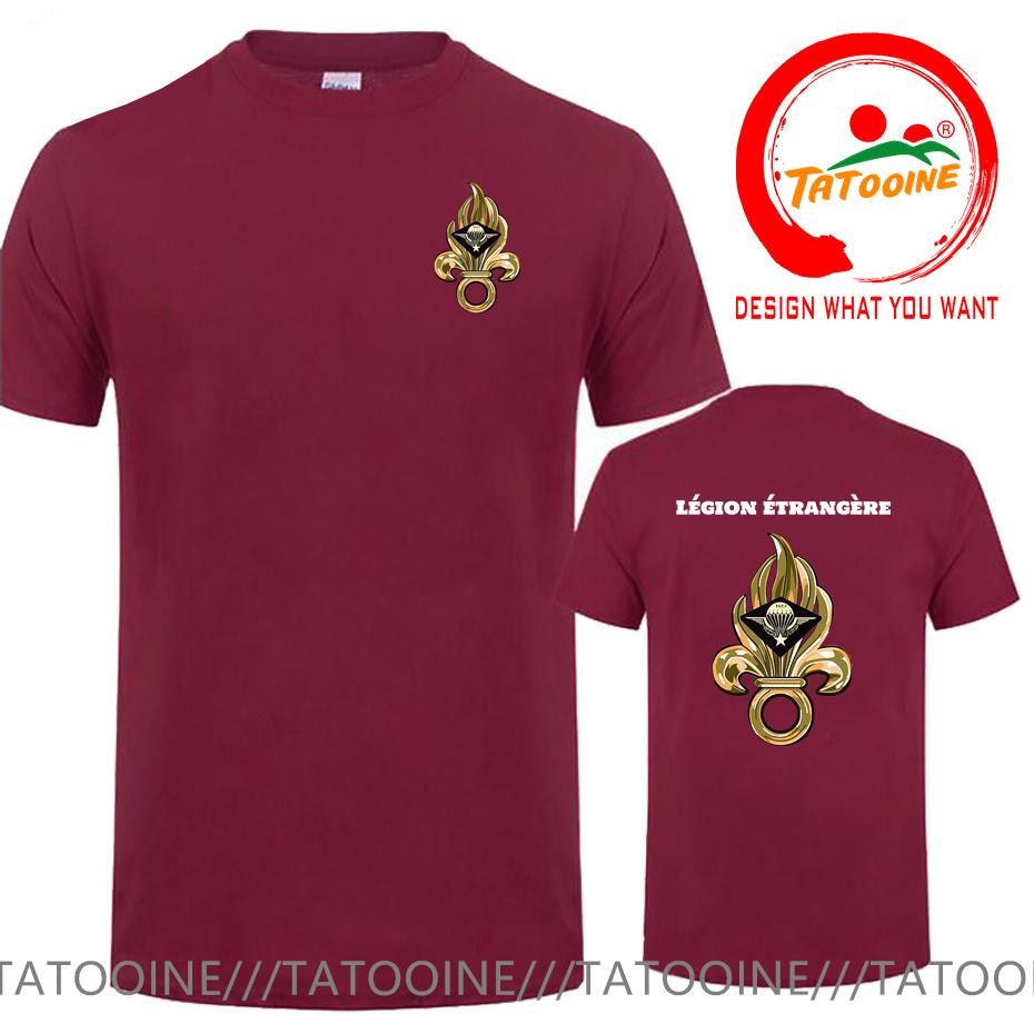 T-shirt Simbolo Legione Straniera Francese Per Uomo Francia Lgion Trangre Logo Tshirt Nuova Moda Estiva Maglietta Casual Camiseta
