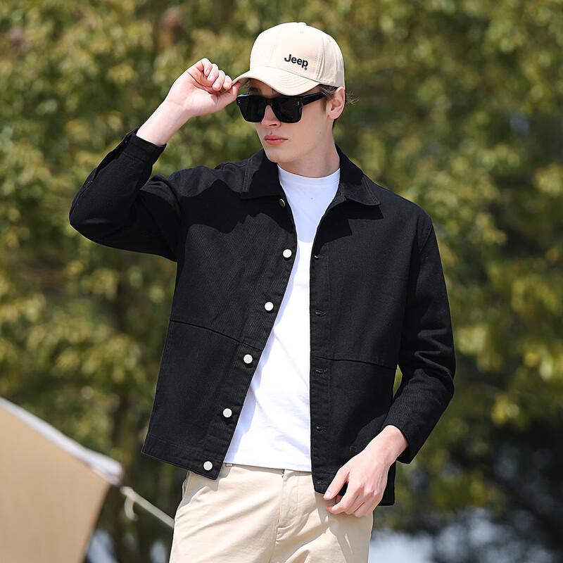 JEEP Men s Casual Cotton Workwear Long-Sleeve Shirt Jacket M