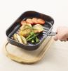 Pearl Metal Racking Square Wooden Plate for Grill Pan 25 X 17cm HB-997