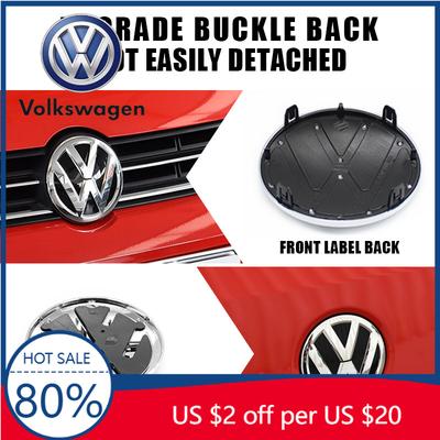 2026 Heiß Für VOLKSWAGEN VW 2 Stück VW Frontgrill-Plakette Heckklappen-Emblem Logo Dekorativ Für Volkswagen Polo 6 6C 2014-2018 Au
