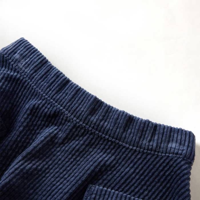 Corduroy Skirt with Pockets for Children Navy Blue 92/104/116/128/140