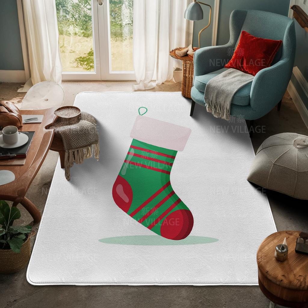 House Entrance Carpet Home Door Mat Living Room Bath Foot Bathroom Non-slip Water Absorption Rugs Bath Merry Christmas Winter