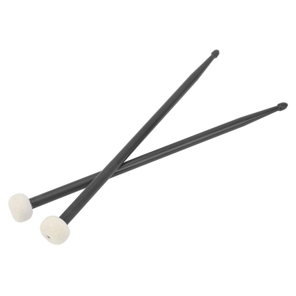 2 Stück Trommelschlägel Filzkopf Nylongriff Doppelkopf Instrument Zubehör Set Kit zum Spielen