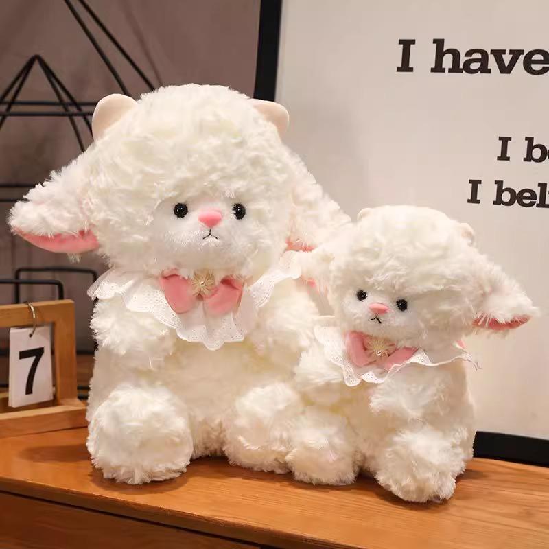 

Princess Sheep Plush Toy with Birthday Hat - Cute Lamb Doll for Valentine s Day 23 cm
