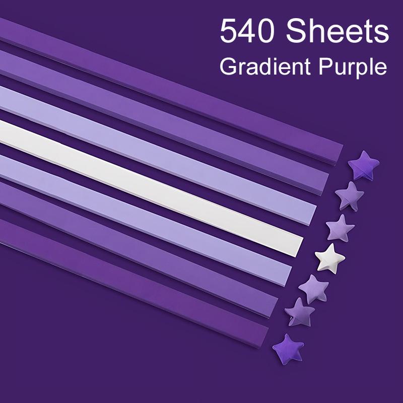 540Sheets/Set Double Sided Color Origami Stars Paper Folding Lucky Star Birthday Festival Party DIY Handmade Decoration Gift ZYF