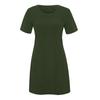 Fashion Women Casual Short Sleeve  Solid Ladies Loose  Dress
