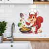Cartoon Kleiner Fuchs Kochen Koch Küche Restaurant Heimdekoration Verschönerungs Aufkleber