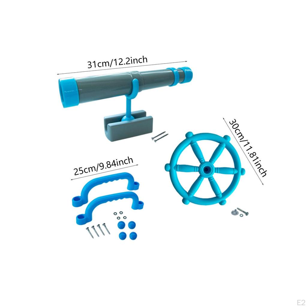 Kids Playground Accessories Set Attachments Easy To Install with Steering Wheel Lightweight
