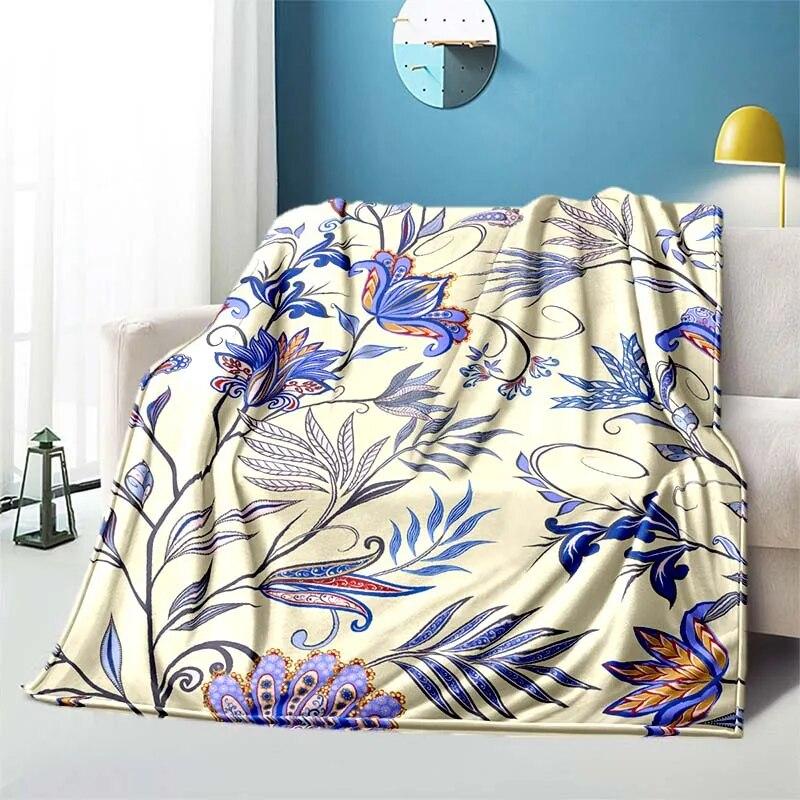 Retro Patternblanket Sofa Blanket Air Conditioning Cover Blanket Blankets for Beds Cute Blanket Children‘s Blanket Thin Blanket