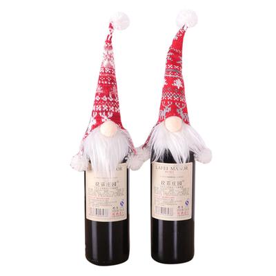 Santa Claus Christmas Wine Bottle Caps Christmas Gift Bags Holder Dust New Year Xmas Gift Christmas Decoration for Home