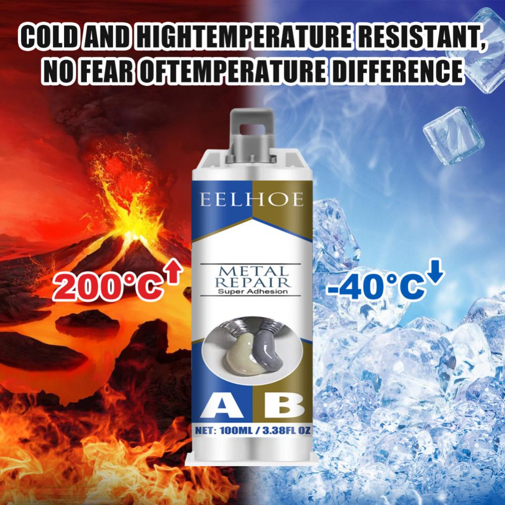 50g/100g Industrial Strong Repair Glue 2 In1 Heat Resistance Cold Weld Metal Repair Paste A&B Adhesive Gel Casting Agent Tools