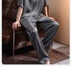 Xuan Liang Men's Sleepwear Summer Thin Ice Silk Short-sleeved Pants High-end Light Luxury Imitation Silk Home Furnishing Set