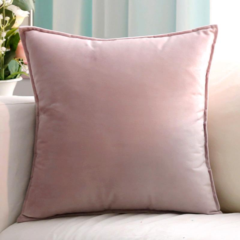 Velvet Cushion Cover Solid Color Square Pillow Covers for Home Living Room Sofa Decorative Headboard Pillowcase 50x50cm/60x60cm
