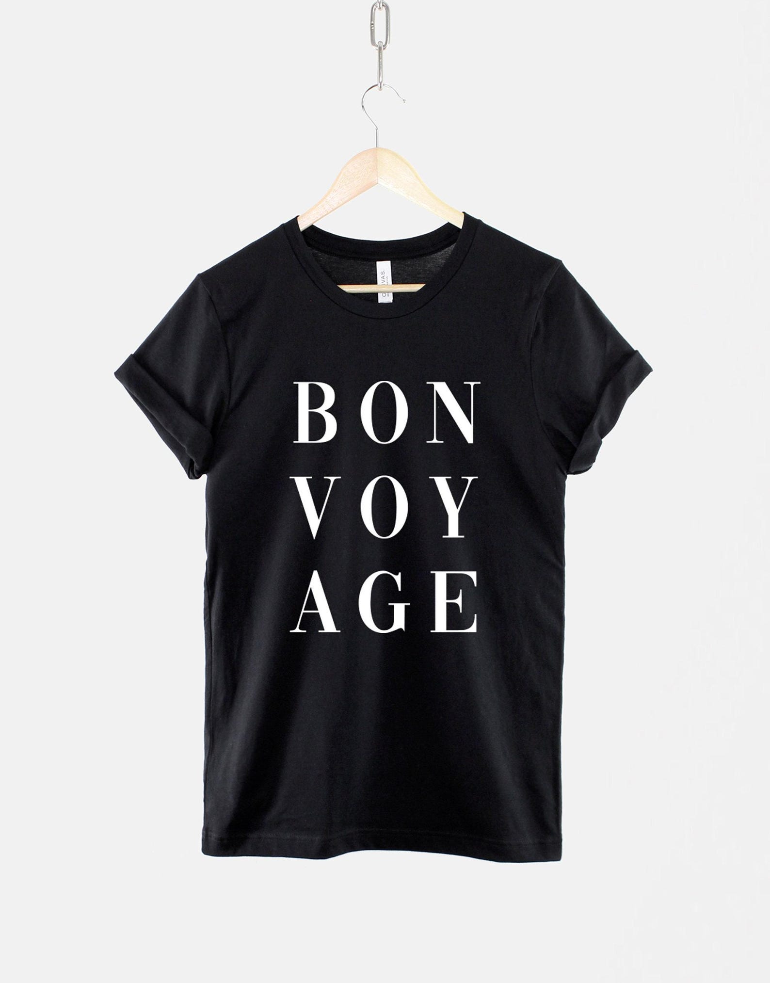 Bon Voyage Travel T-Shirt, Adventure Travel Shirt, Wanderlust Graphic Tee, Travel Lover Top 4XL