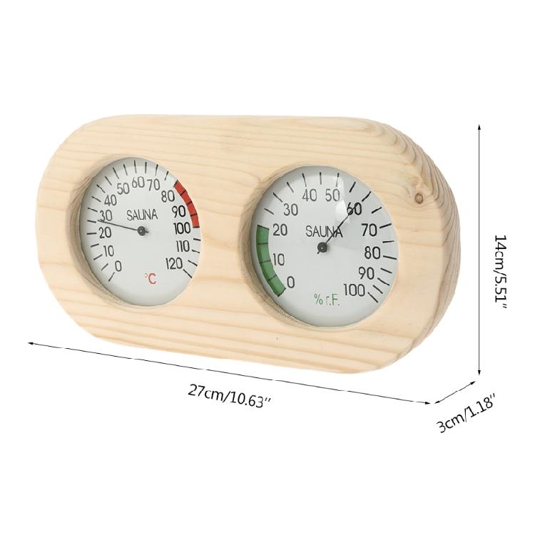 1pcs Wooden Sauna Thermometer Sauna Hygrothermograph Thermometer Celsius
