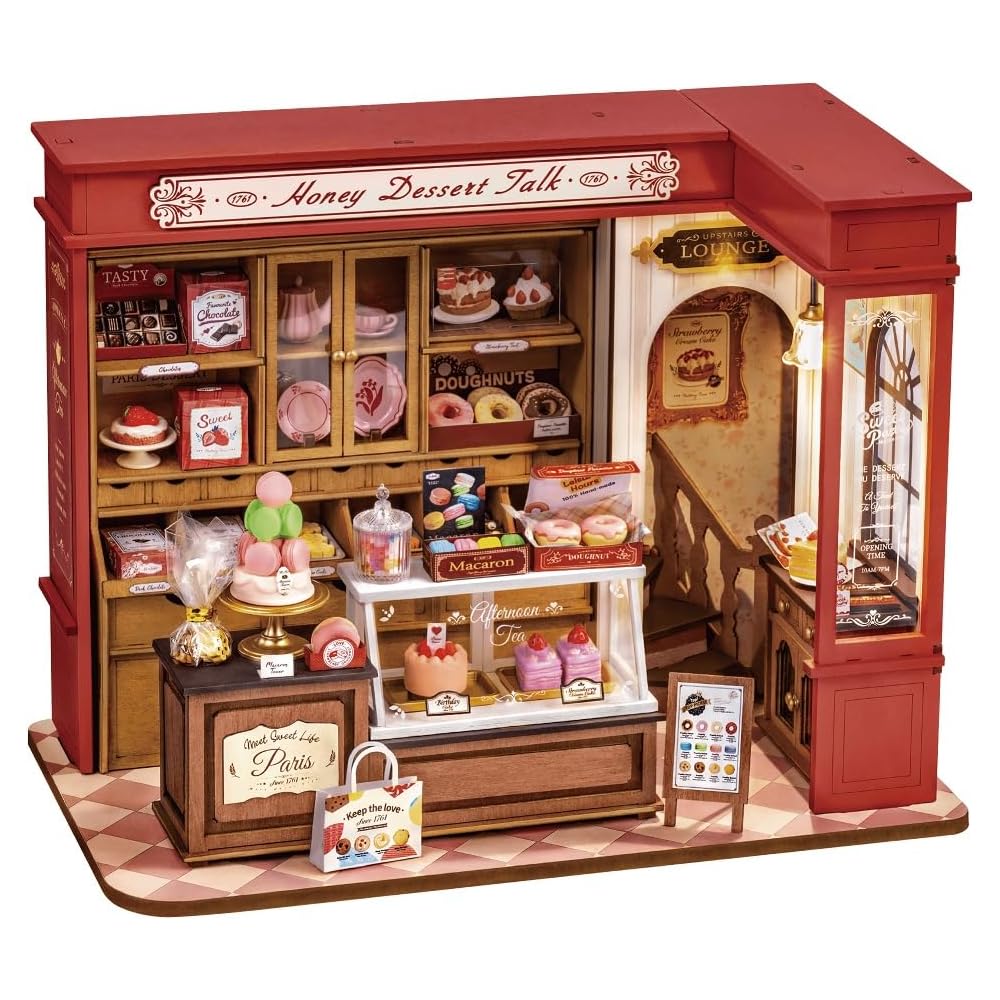 

Tsukurundesu Miniature Dollhouse DG Series Patisserie DIY Kit with Japanese Instructions