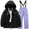 Dětská módní lyžařská souprava Chlapecká a dívčí zateplená voděodolná teplá lyžařská bunda a kalhoty Oblečení set