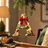 2D Flat Acrylic Christmas Letter Ornaments 26 Piece Set for Holiday Hanging Decor