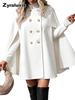 Wool Coat for Women, Autumn and Winter, High-end, Mid-length, Double-buttoned, Loose Fit, Slimming - Cape