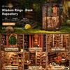 3D Wooden Puzzle QmXCyzl DIY Miniature Dollhouse Study Room Model Kit