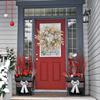Artificial Christmas Wreath Branch Rattan Golden Garland For Front Door Hanging Wall Indoors Outdoors Christmas Ornament Decor