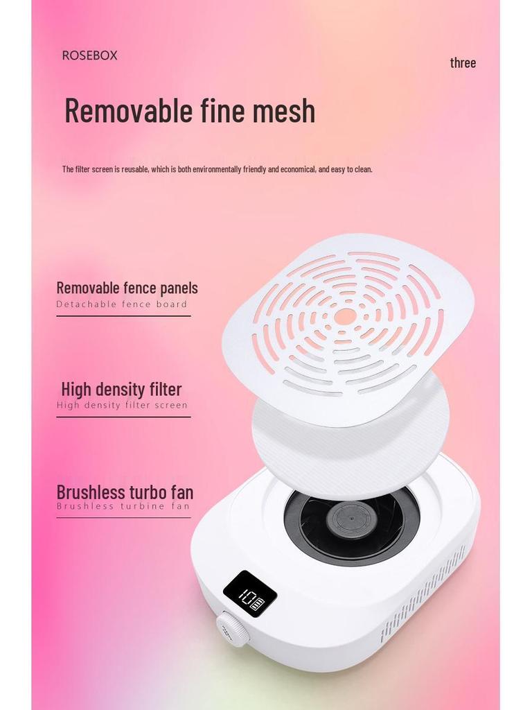 Nail Art Silent High Suction Vacuum Cleaner and Dust Grinder