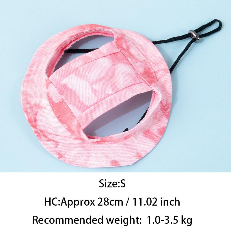 Pets Hat With Ear Holes Adjustable Baseball Cap For Medium Small Dogs Summer Dye Cats Sun Cap Pet Outdoor Hat Pet Supplies