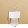 QIHANG Bamboo Joint Glass Car Water Cup with Straw