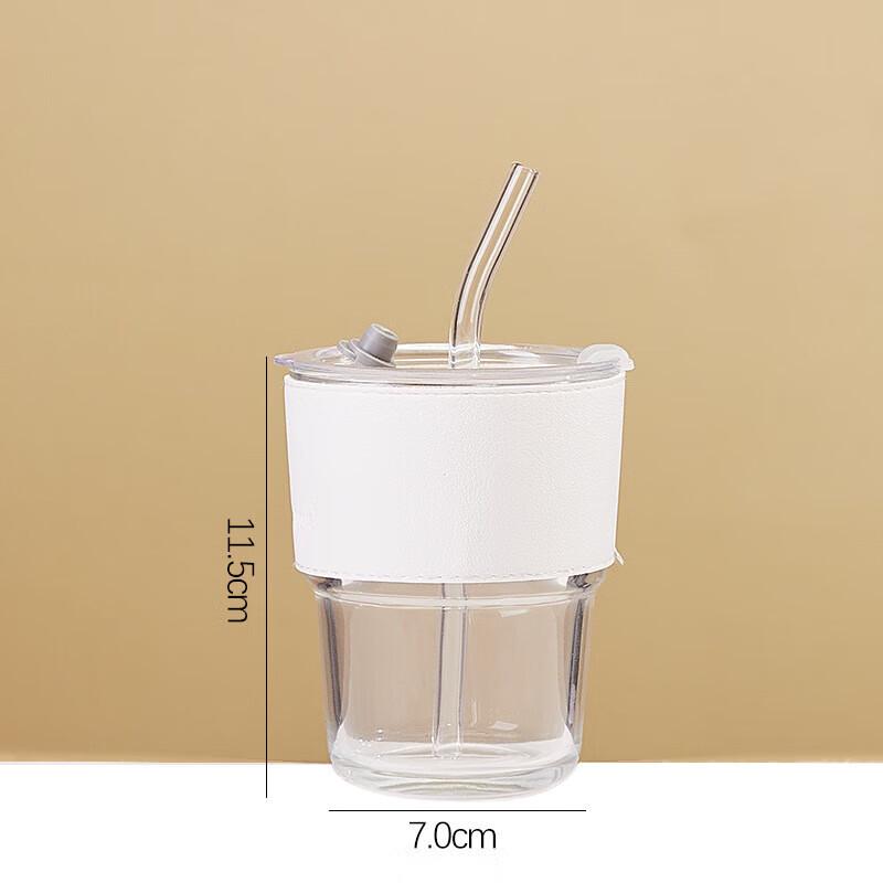 QIHANG Bamboo Joint Glass Car Water Cup with Straw
