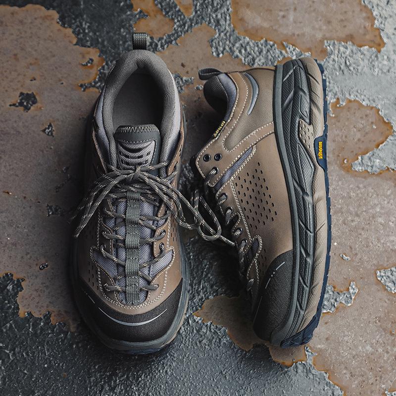 

2025 осень амортизирующие, нескользящие и износостойкие туфли на толстой подошве для пар, модные походные туфли с низким верхом для улицы, походные туфли, мужские и женские 38 темно-коричневого